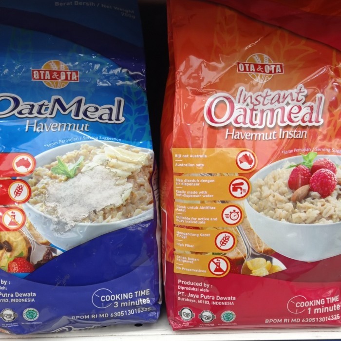 

ota ota instant oatmeal havermut biru dan merah 500g