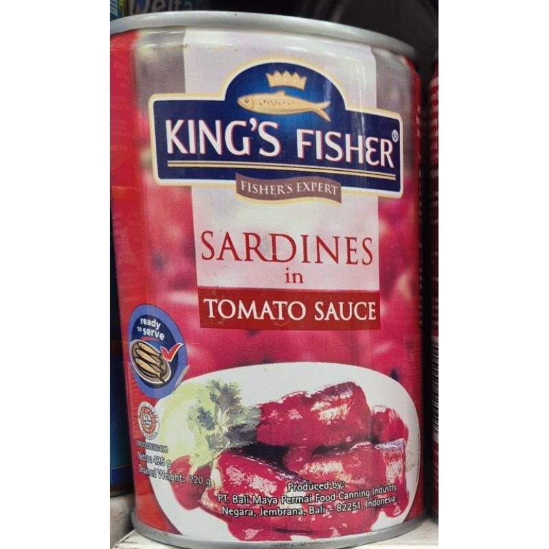 

Sarden Dalam Saus Tomat KING'S FISHER Sardines In Tomato Sauce 425g - HK.