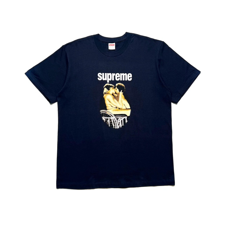 supreme kiss navy t shirt original
