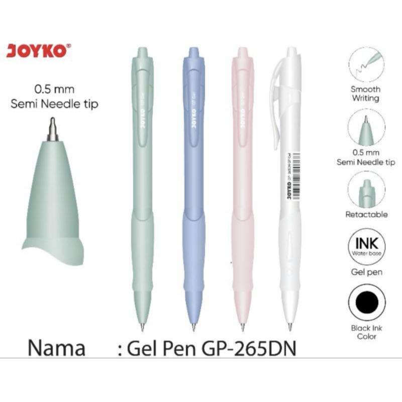 

Pulpen Gel Joyko 0,5mm GP-265DN (1pcs)