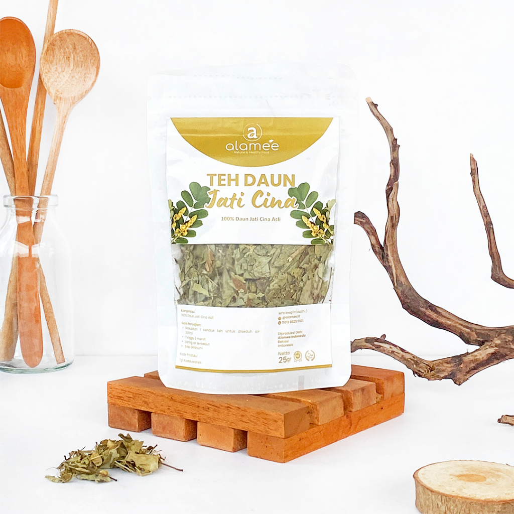 

ALAMEE Senna Leaf Tea Teh Daun Jati Cina Herbal Alami Organik Dried Flower 25gr