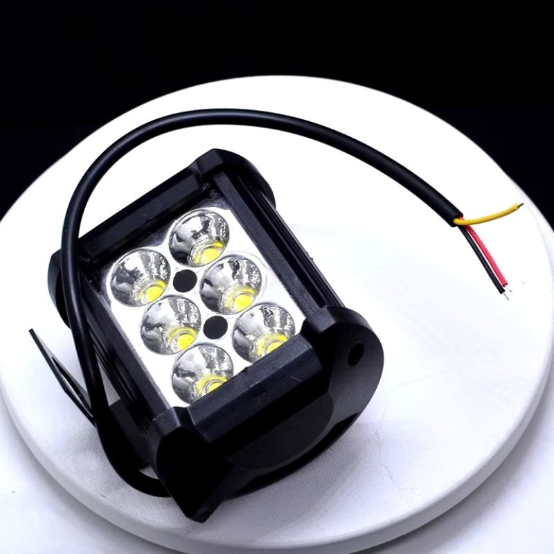 (88O)LED 6 MATA Kotak Kecil HJG ICC Lampu Sorot Lampu Tembak Flash Kedip Strobo 2 Mode
