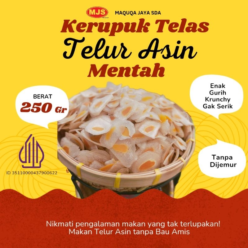 

Kerupuk Telur Asin Mentah 250 gr
