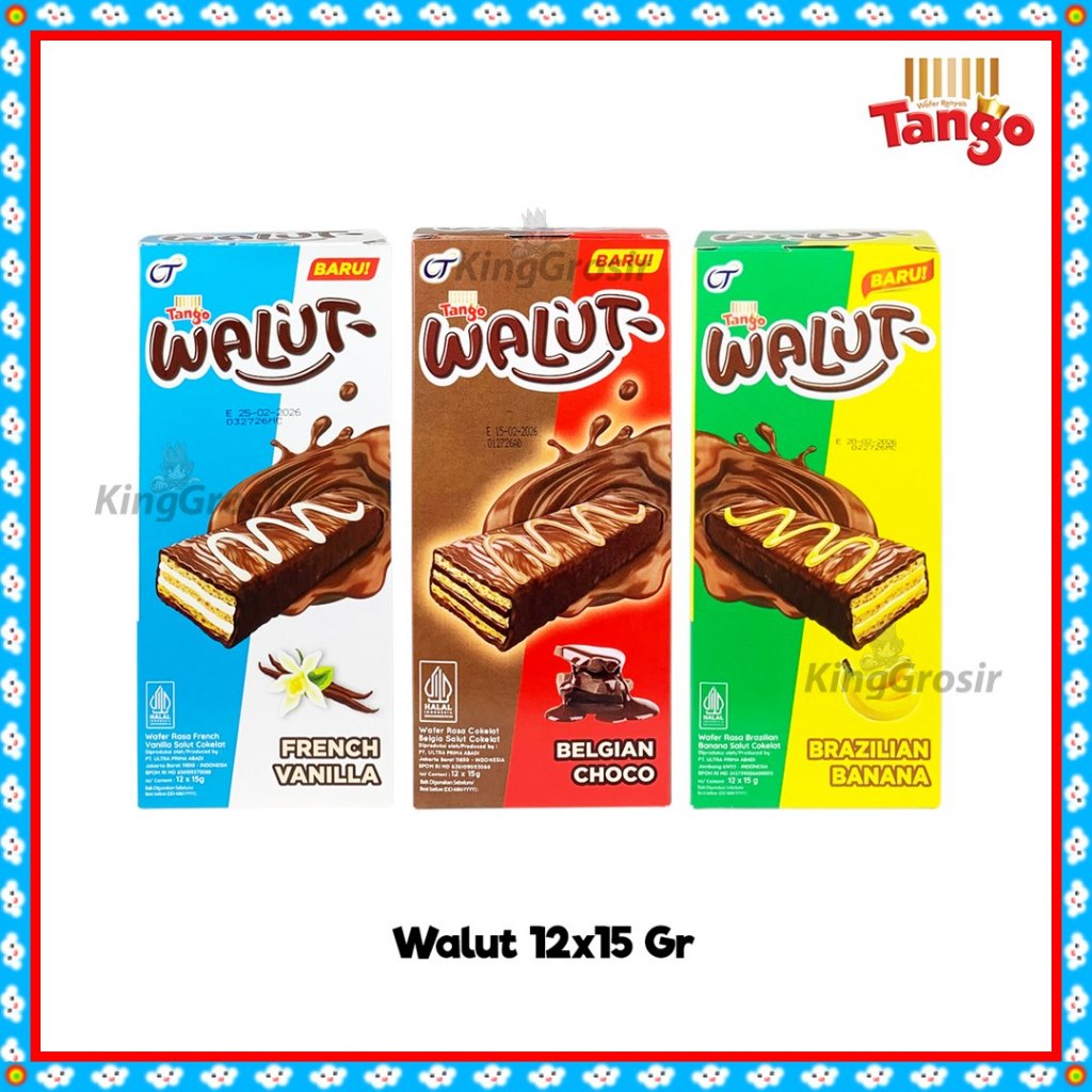 

Tango Walut 1 Box Isi 12 x 15 gr Wafer Bersalut Cokelat