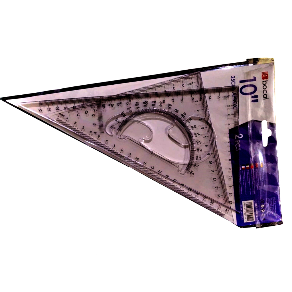 

penggaris segitiga bocai isi 2pcs 25CM