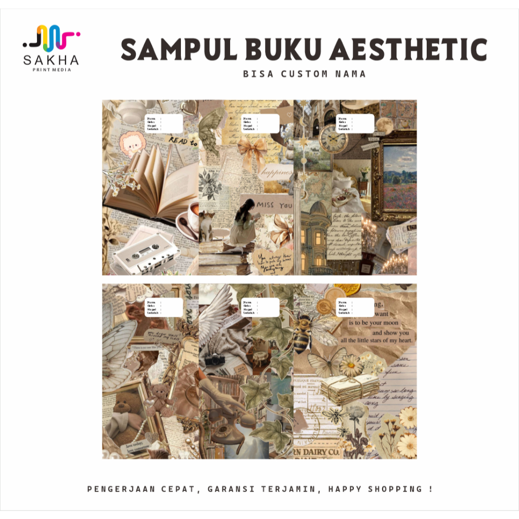 

[PAKET] SAMPUL BUKU ISI 6 TEMA AESTHETIC