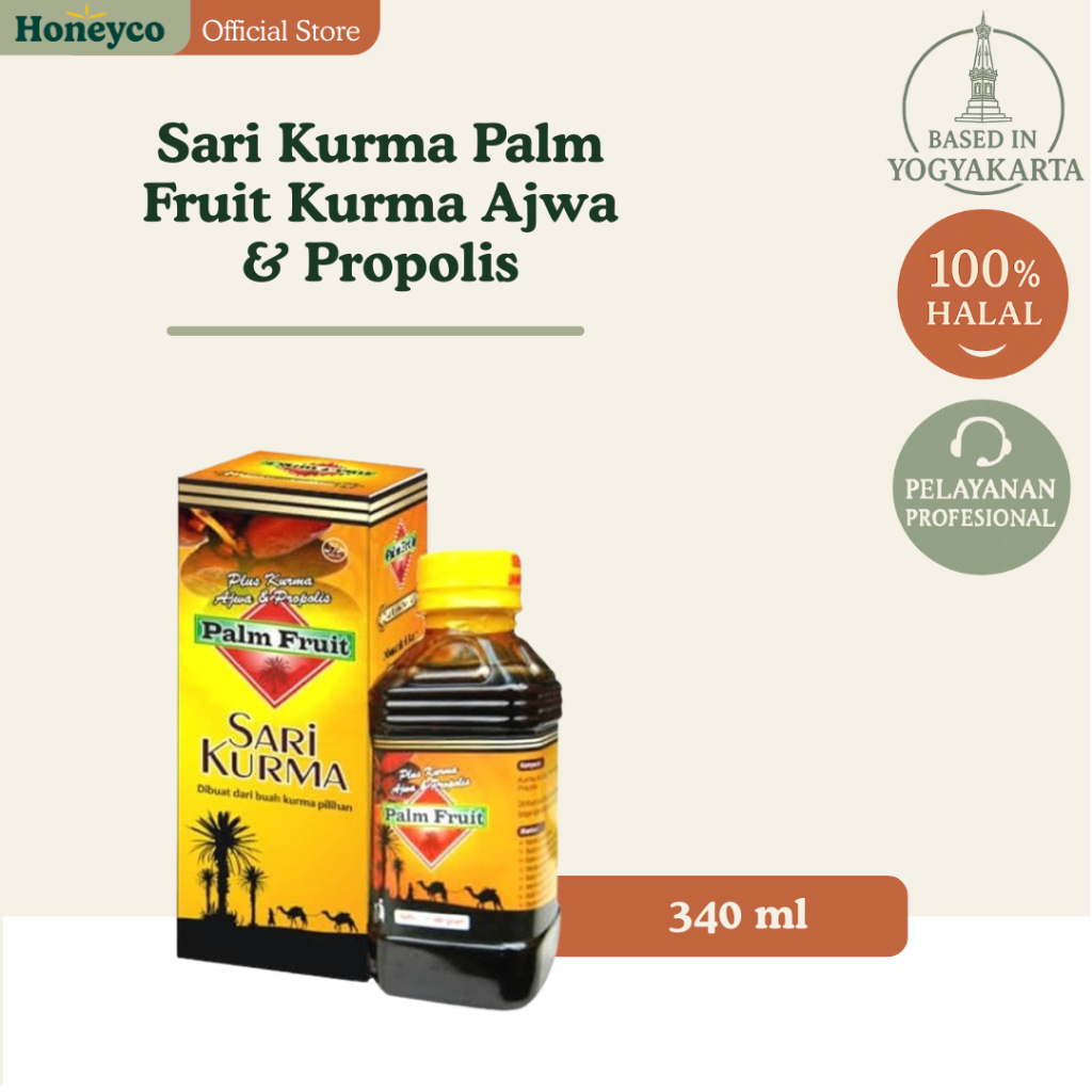 

SARI KURMA PALM FRUIT AJWA DAN PROPOLIS ORIGINAL 100% / Sari Kurma Ajwa