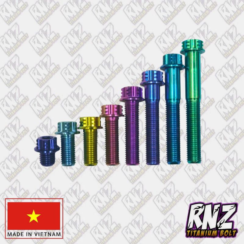 Baut Titanium M10/Drat 14 Gear Head - Hexagon - 2 Kunci Panjang 10Mm - 130Mm