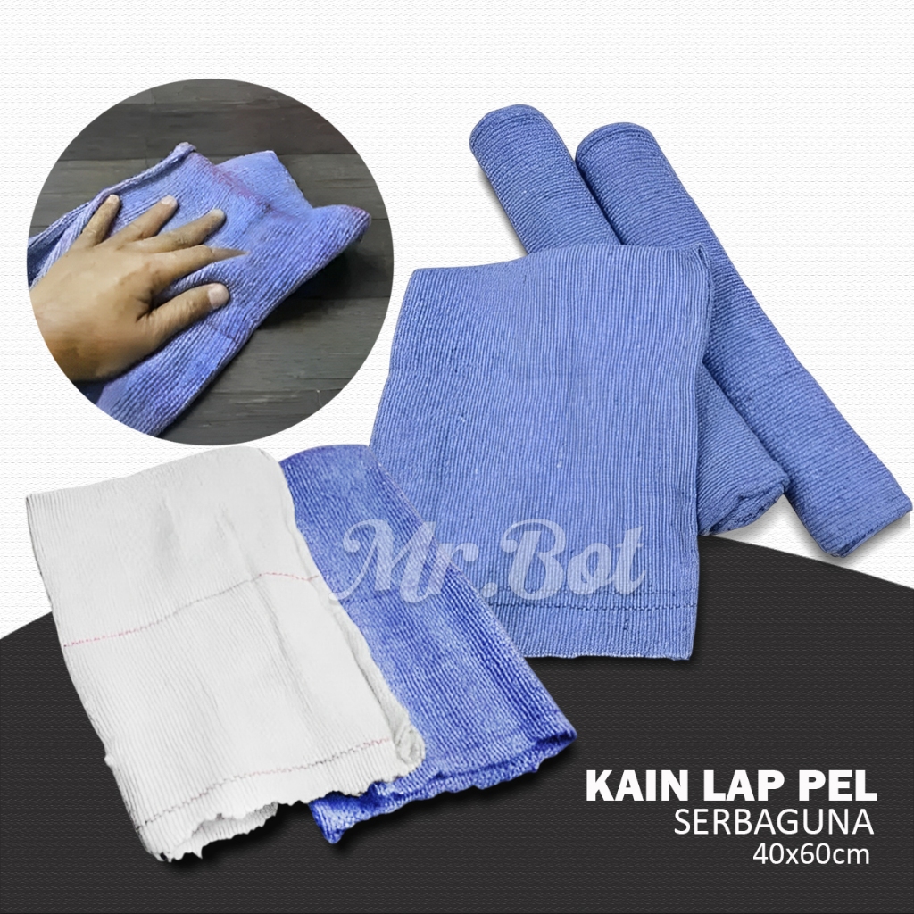 2 Pcs Kain Lap Jumbo Gajah Piramid Kain Pel Lantai Serbaguna 40x60cm