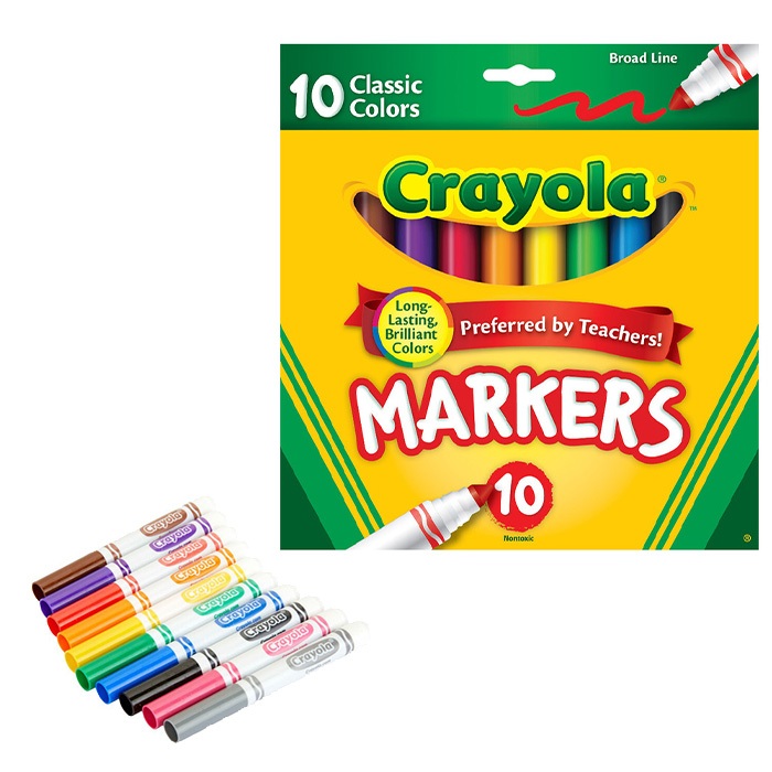 

Crayola Fine Line Markers Classic Colors Non Washable Isi 10