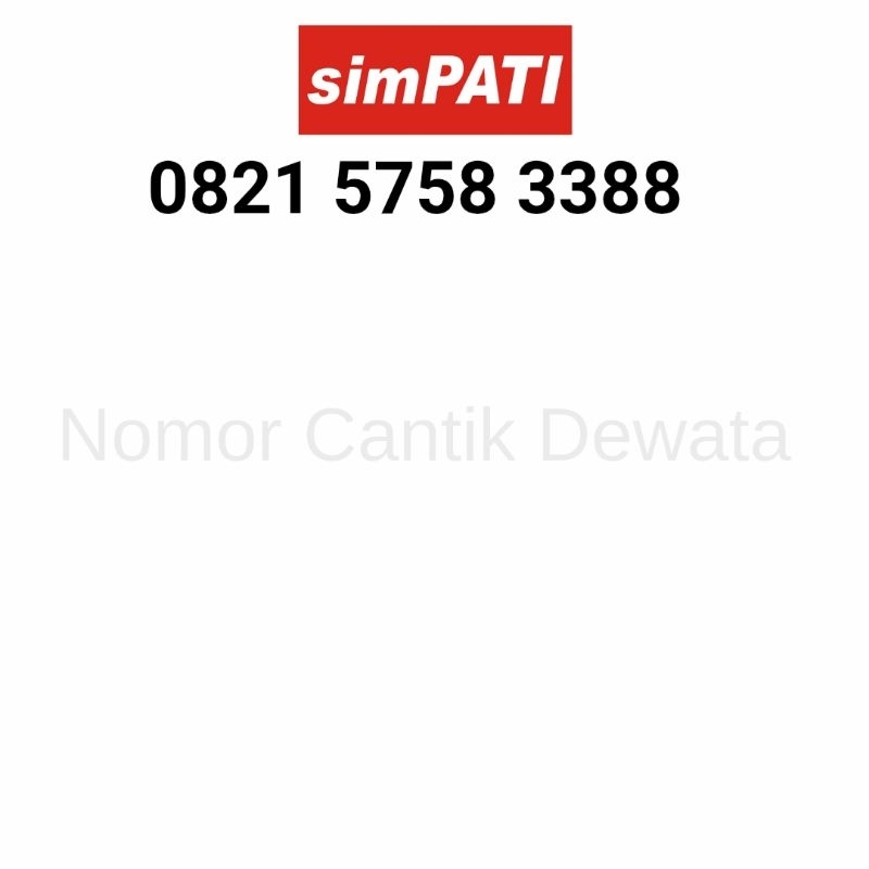 Nomor Cantik Simpati Kartu Perdana Telkomsel Nomer Cantik Seri 5758