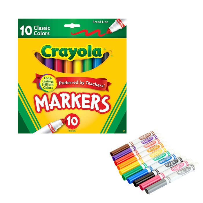 

Fine Line Markers Crayola Classic Colors Non Washable Isi 10
