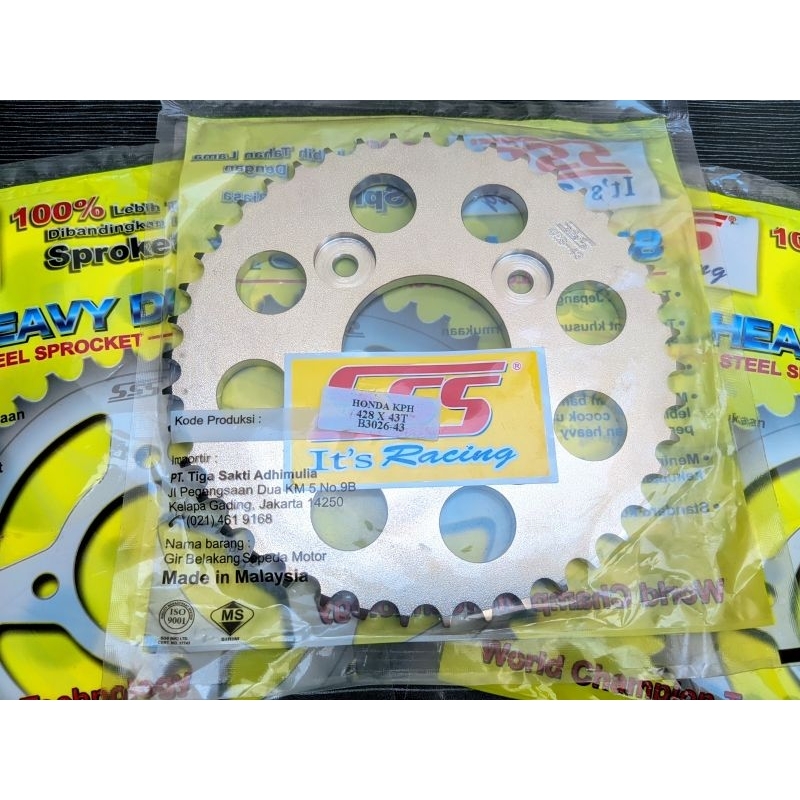 GEAR BELAKANG SSS KPH SUPRA X 125,KHARISMA, REVO, SUPRA FIT NEW 428 43