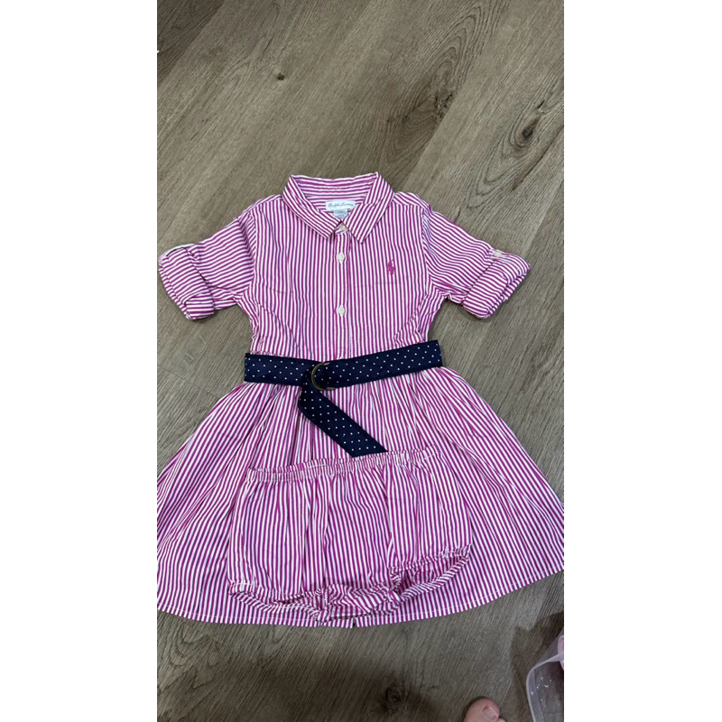 READY STOCK Polo Ralph Lauren Dress Salur Pink bukan annafie sarah louise deargg rachel riley laura 