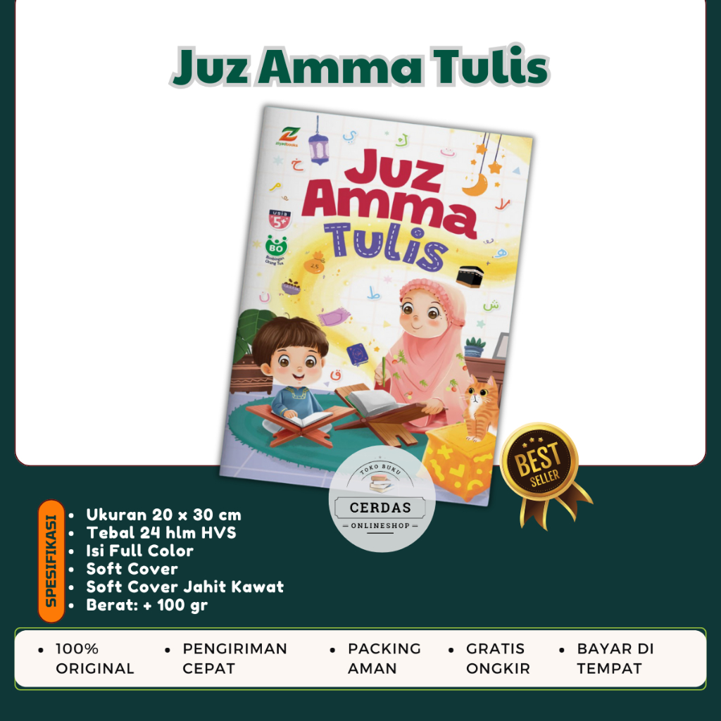 buku juz amma tulis sendiri kecil besar al quran alquran quran tajwid warna anak sd lengkap
