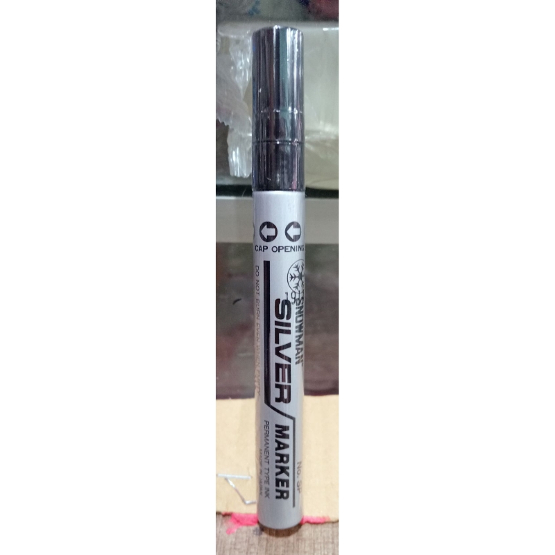 

1pcs SPIDOL SNOWMAN WARNA SILVER PERMANEN