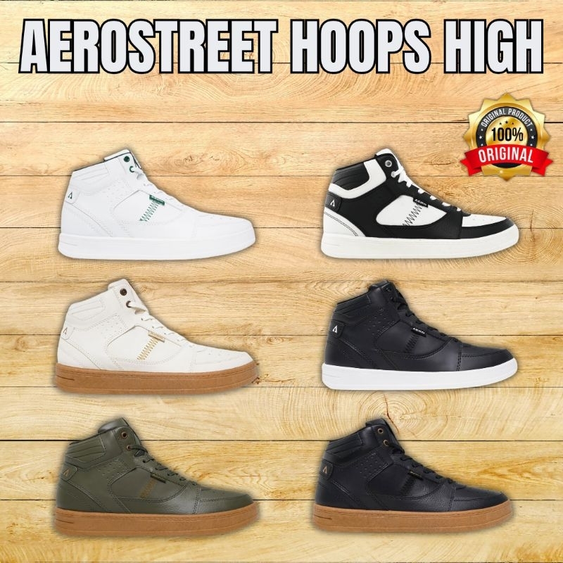 Sepatu Aerostreet Hoops High Original 39-44 // Sepatu Casual Sneaker Murah Bagus