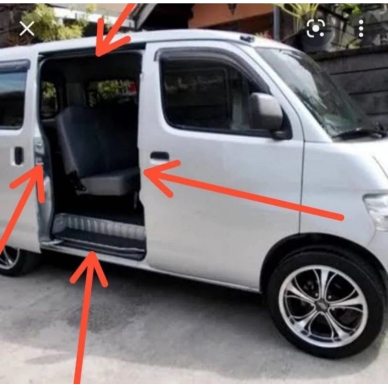 karet balon pintu tengah karet peredam pintu mobil Nissan Daihatsu granmax luxio espass