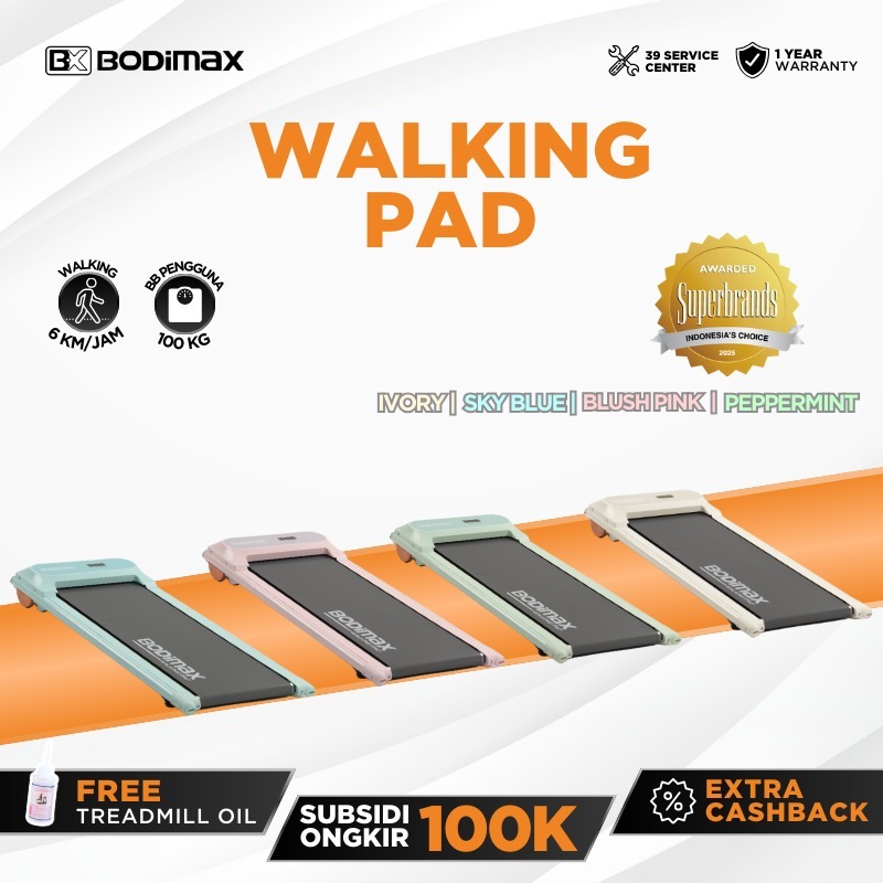 BODIMAX WALKING PAD PASTEL / WALKING PAD / TREADMILL / ALAT OLAHRAGA