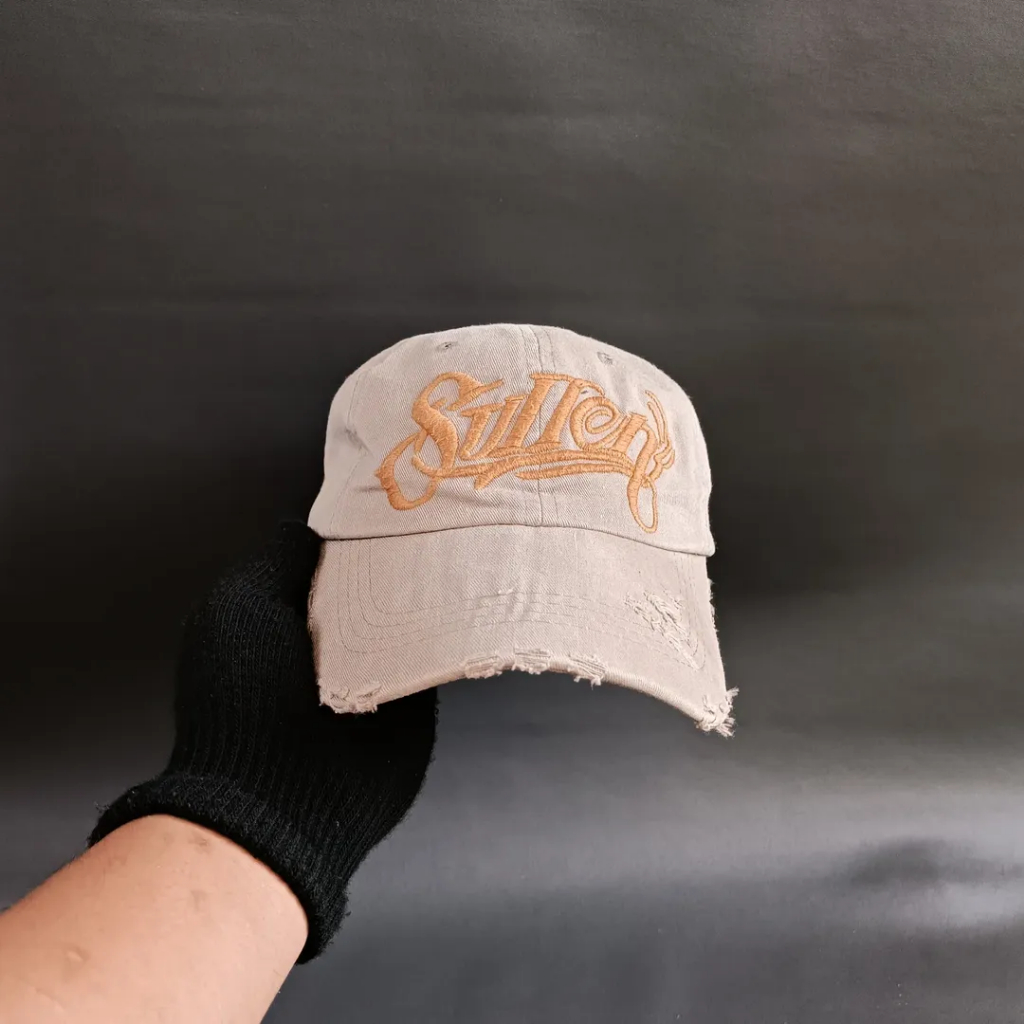 Topi Ripped Cap Unisex Pria Wanita SULLEN Coklat