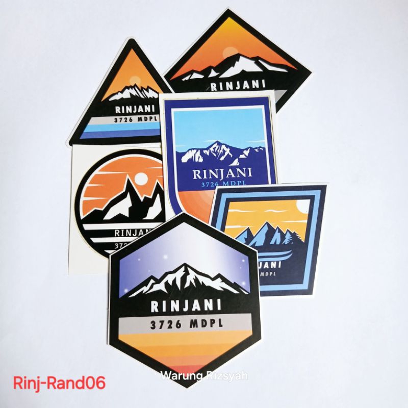 [Edisi] Stiker Gunung Rinjani | Sudah Dipotong / Anti Air | Bahan Vynil [waterproof]