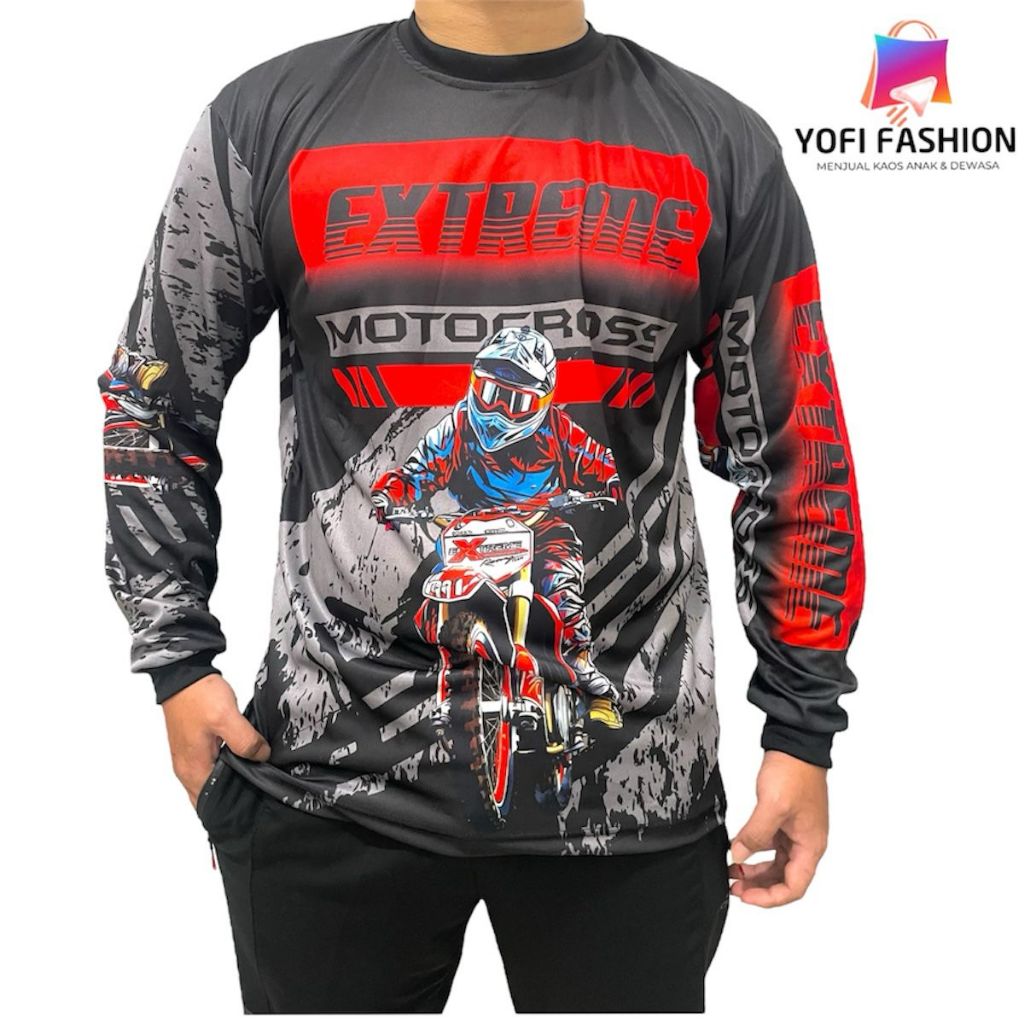 JERSEY MOTORCROSS LENGAN PANJANG KAOS MOTOR RACING