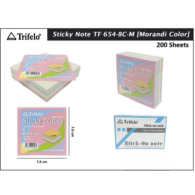 

TRIFELO Stick Note 200 Lembar | Memo Kecil 76x76mm