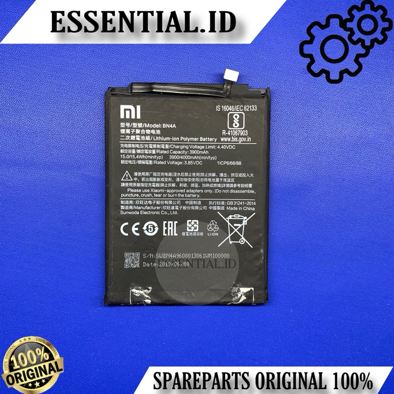 BATERAI BATRE BATRAI BN4A XIAOMI REDMI NOTE 7 NOTE 7 PRO ORIGINAL COPOTAN