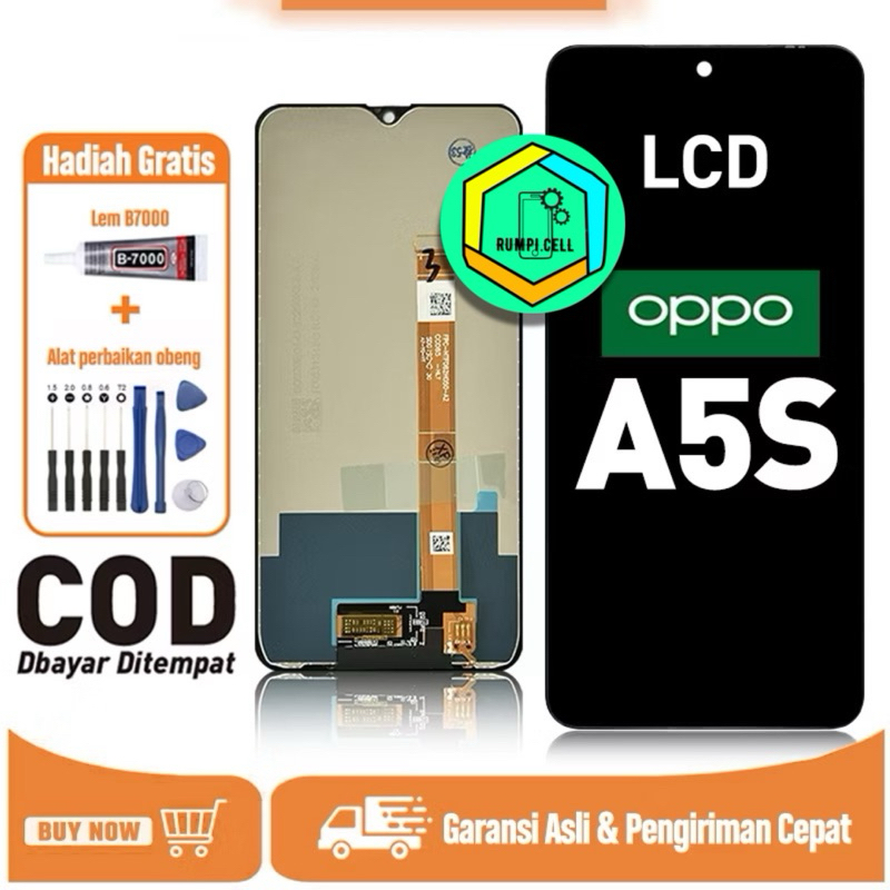 LCD OPPO A5S Original COD 100% Fullset Touchscreen asli ori Murah For Glass Touch Screen Digitizer C