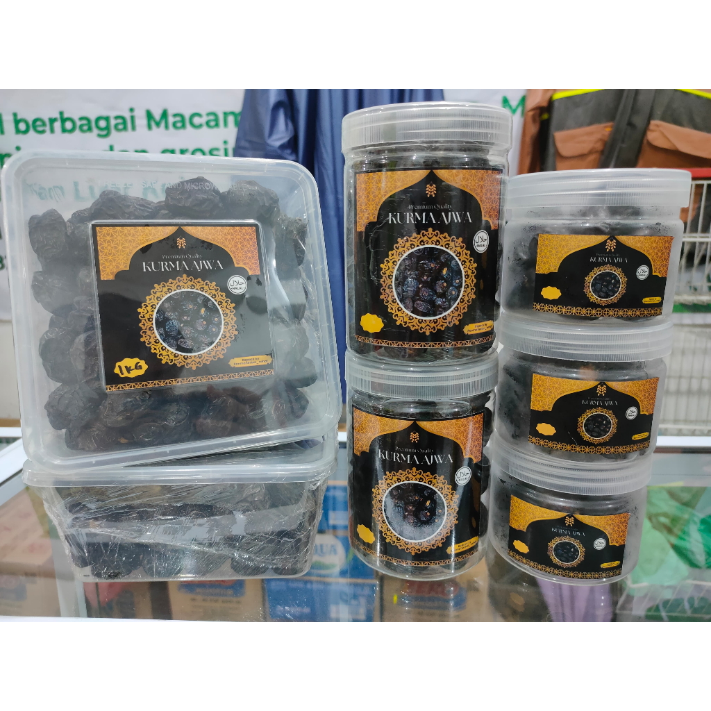 

Kurma Ajwa premium repack kemasan 1kg 500gr 250gr
