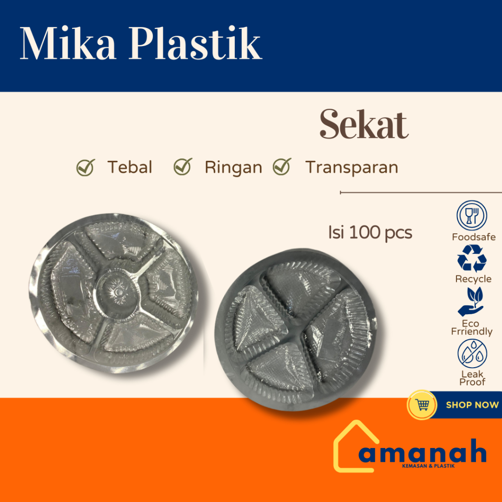 [100 pcs] Mika Bulat / Mika Sekat 4 / Mika Sekat 5