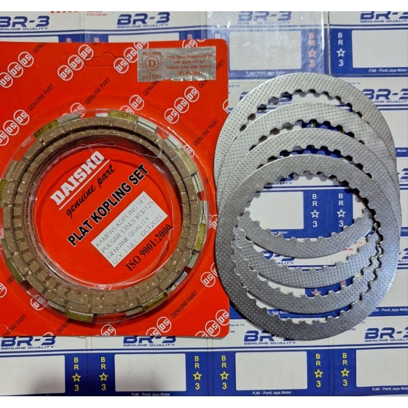 KAMPAS KOPLING PULSAR 135LS xcd125 Kampas + plat Besi Bajaj Pulsar 1set