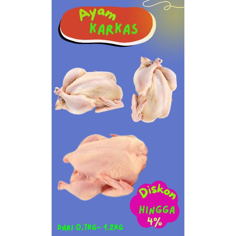 

AYAM UTUH KARKAS POTONG FROZEN BRAND CP HALAL 700 GRAM -800 GRAM