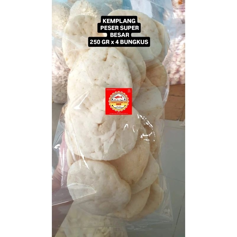 

PAKET 1 KG KERUPUK KEMPLANG PESER SUPER BESAR/ KEMPLANG BESAR SUPER