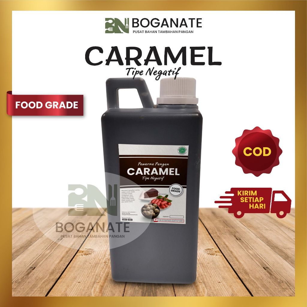 

Pewarna Caramel (IV) 1ltr, Tipe Negatif untuk pewarna bakso, kue, minuman dll