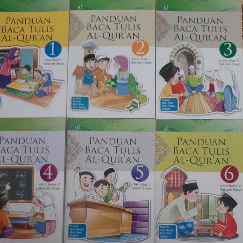 BUKU PANDUAN BTQ (Baca Tulis Al Quran) kelas 1,2,3,4,5,6 Tiga Serangkai