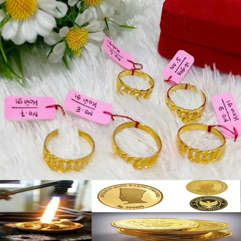 Cincin Koin 1991-1992 Terbuat Dari Bahan Uang Koin Logam Asli Bermotif Cincin Rante Anti karat