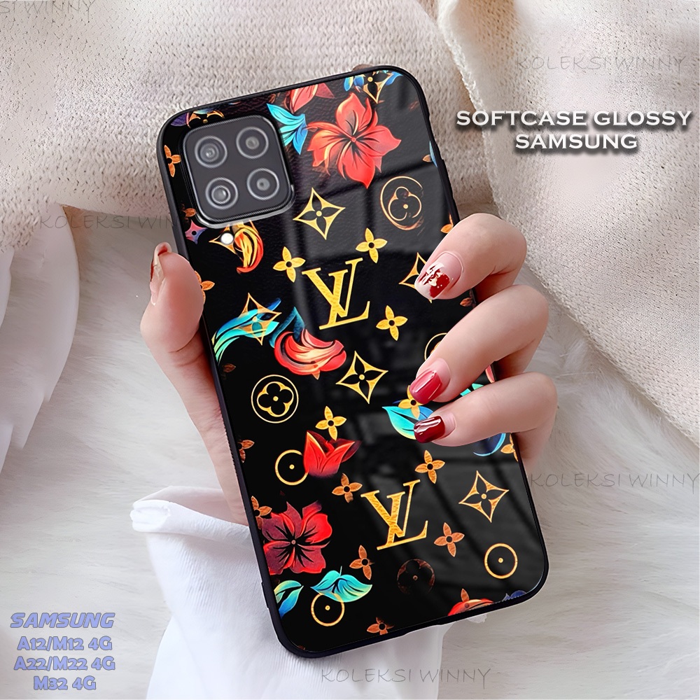 (WD11) Softcase Kilau SAMSUNG A12 M12 | A22 M22 M32 | M33 | M62 | Motif LV | Casing Lucu Keren Murah