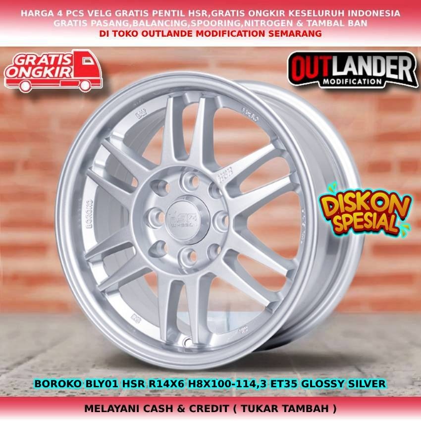 velg mobil racing r14, velg mobil kijang lgx avanza xenia karimun agya calya mobilio sigra bly01 r14