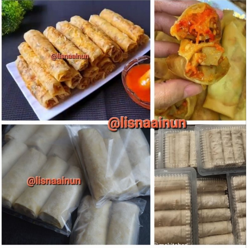 

Lumpia bakso pedas dan telur isi 7 pcs