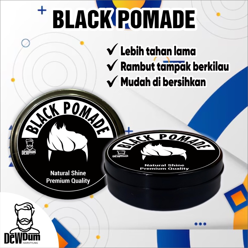 black pomade. penghitam rambut (sementara).minyak rambut DewDum