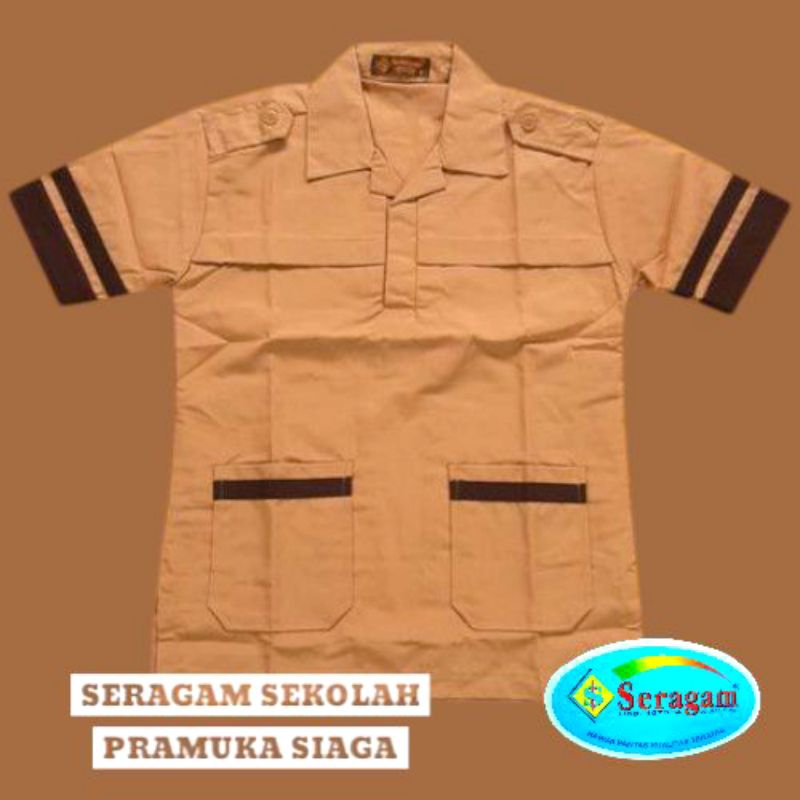 Seragam Sekolah SD Baju Pramuka Siaga Lengan Pendek Merk SERAGAM