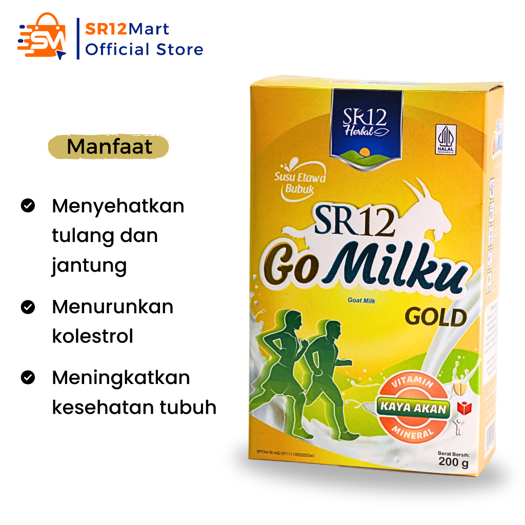 

SR12 Gomilku Gold Susu Kambing Etawa Bubuk 200gr Rendah Lemak Tinggi Kalsium Bebas Gula
