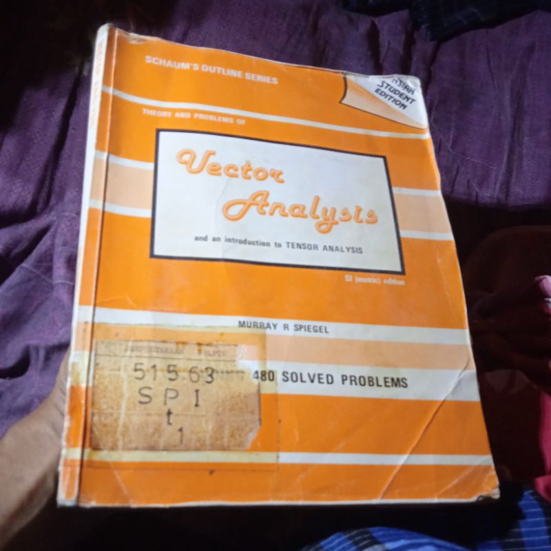 buku Theory and Problems of Vector Analysis, Asian Student Edition, berbhs Inggris buku original leb
