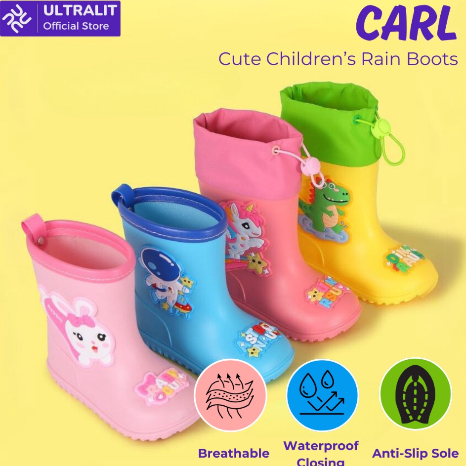 ULTRALIT CARL Cute Childrens Rain Boots Sepatu Boot Hujan Anak  Sepatu Hujan Anak  Sepatu Hujan Anak