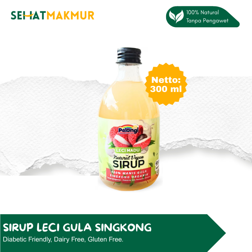 

Pelangi Homemade - Sirup Leci Gula Singkong (Sirup Vegan, Diabetic Friendly)