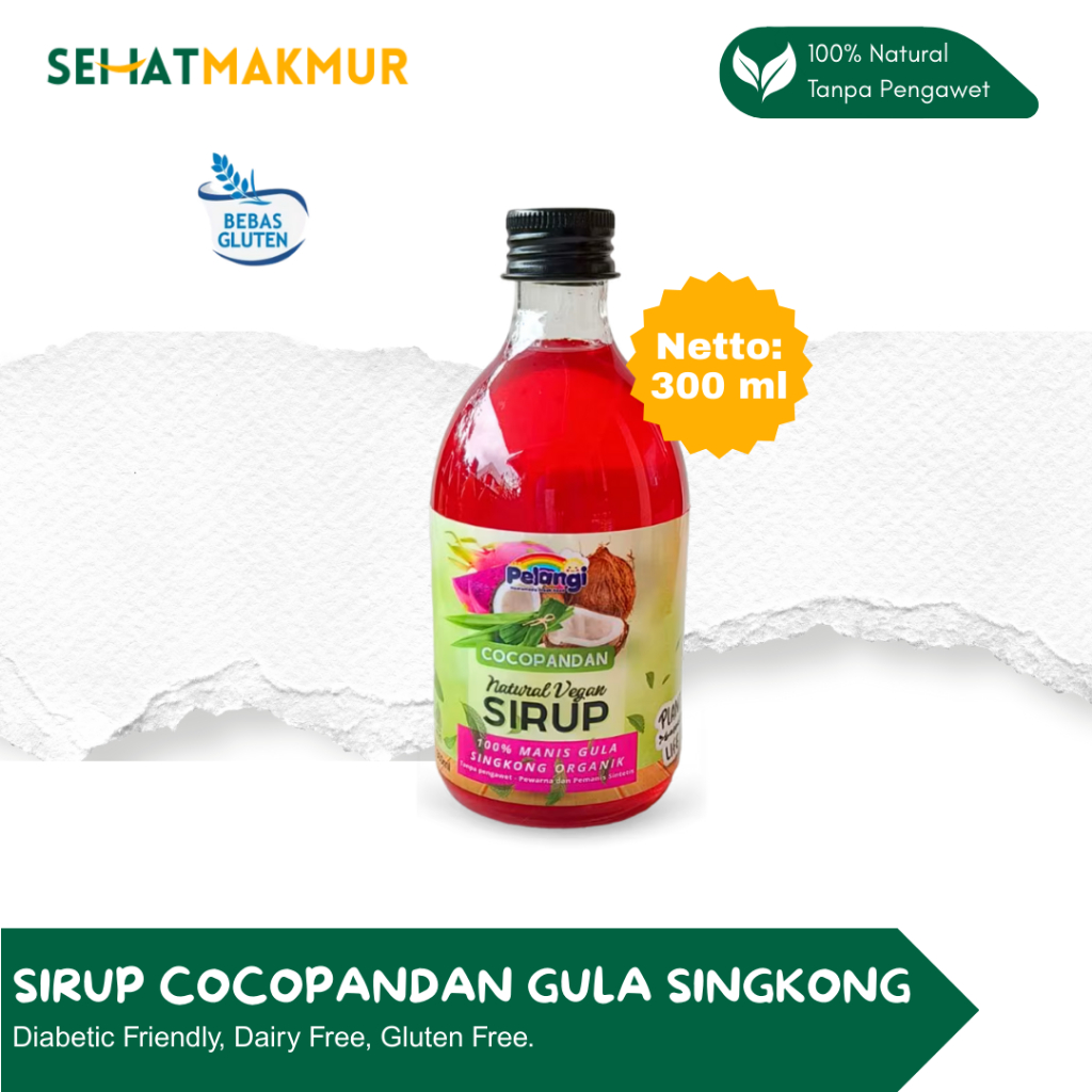

Pelangi Homemade -Sirup Cocopandan Gulan Singkong (Sirup Vegan, Diabetic Friendly)