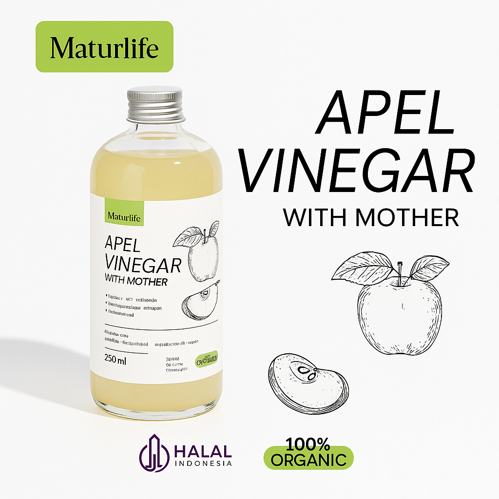 

CUKA APEL ORIGINAL ORGANIK WITH MOTHER / APPLE CIDER VINEGAR / CUKA SARI APEL ORIGINAL UNTUK DIET