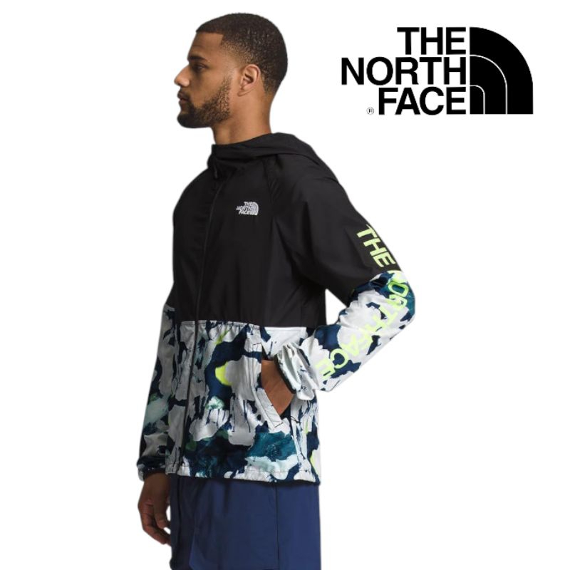 JACKET THE NORTH FACE FLYWEIGHT HOODIE PRINTED JAKET GUNUNG HIKING CAMPING TREKKING TRAVELLING JAKET