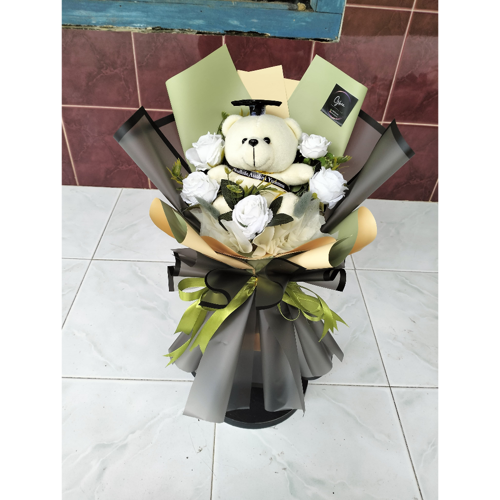 Buket Boneka / Buket Wisuda /Buket Murah / Free Slempang Nama